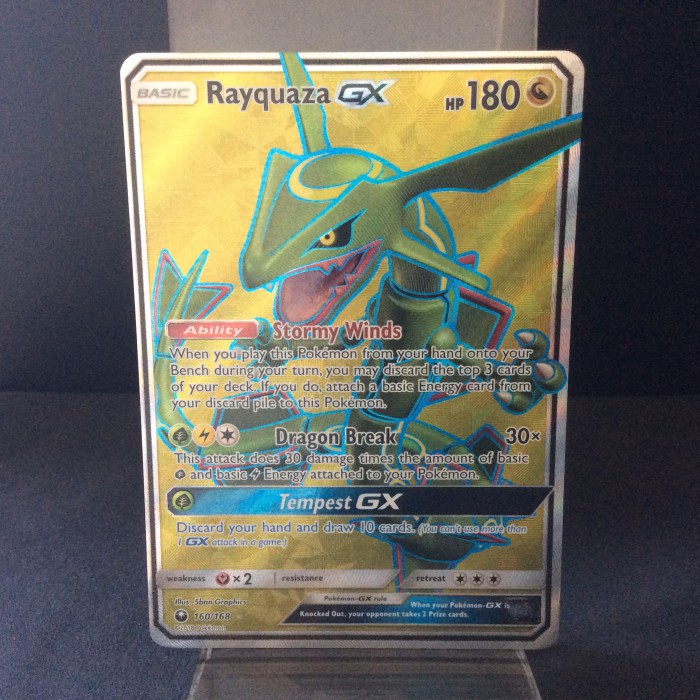 Coffret de 10 Cartes Pokémon Allemandes #myboost X Sonne & Mond 7 Sturm Am Firmament Rayquaza-GX 160/168 Full Art 