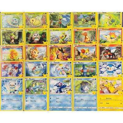 McDonald's Pokemon 25th Anniversary Complete Non-Holo Set