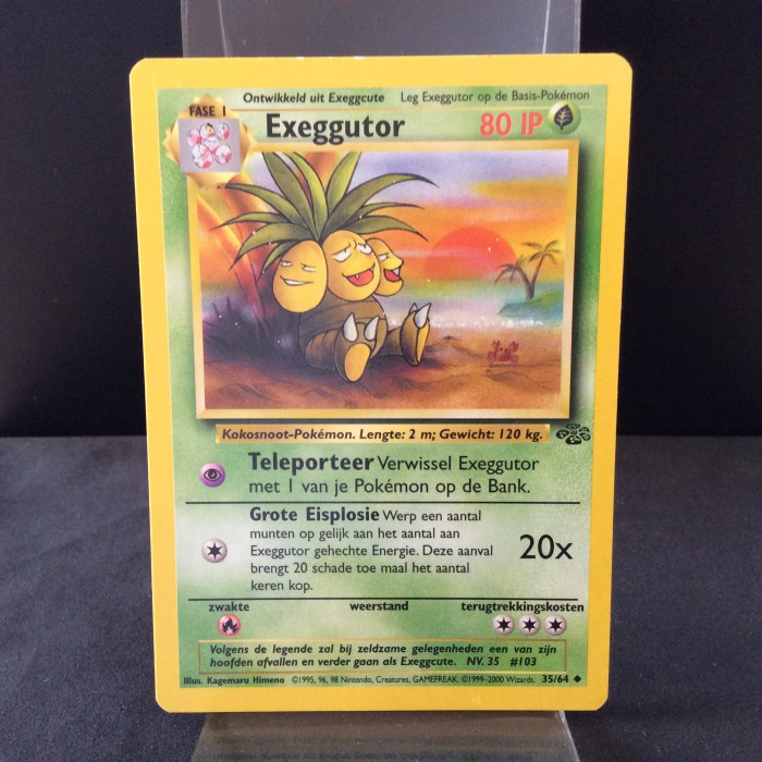 thumbnail image 2 of Pokemon Card Exeggutor Jungle 1st Edition Uncommon 35/64 – Near Mint Condition 2 of 4
