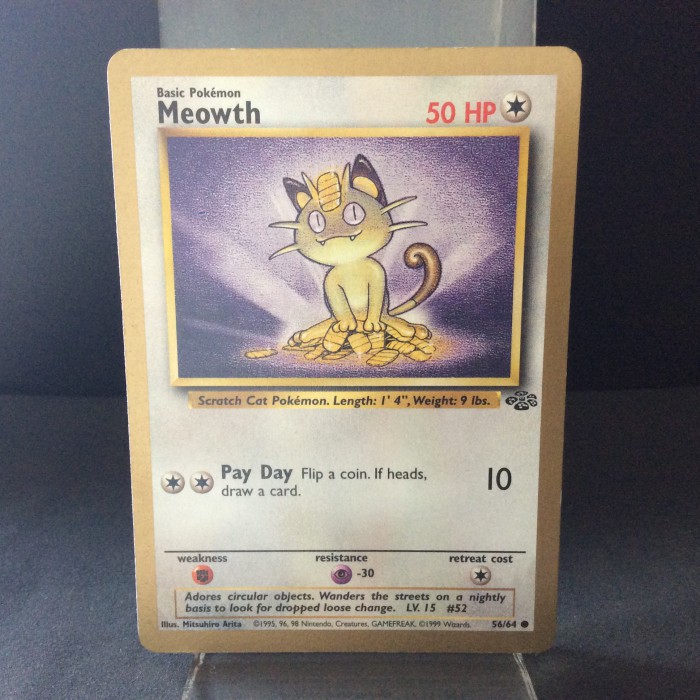 Meowth - Pokemon Promo Card - 56/64 - Gold Bordered - English - Near Mint | TCGX