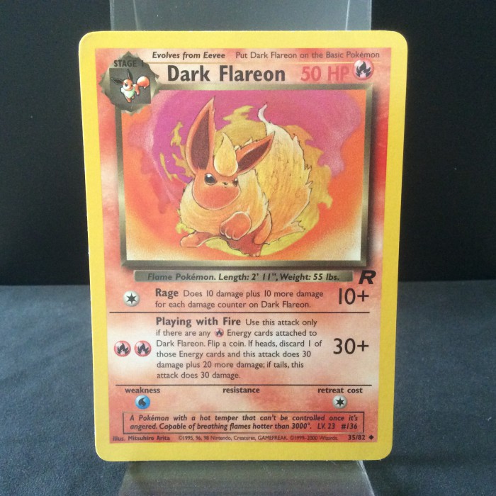 Dark Flareon Team Rocket English TCGX